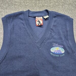 Vintage 90s Disney Mens S Vacation Club Cotton Ribbed Knit Sweater Vest USA